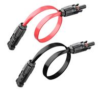Kueohse Cable Plano para Panel Solar de 65 Cm/26 Pulgadas/2,17 Pies, Calibre 12 AWG, para Ventana, Balcón, PV, para Central Eléctrica Portátil.