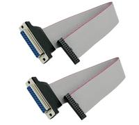 Kueohse Cable Plano Tipo Cinta DB25 Hembra A Conector Hembra FC-26 para Monitores LCD, Placas de Circuitos de ConexióN, Computadoras.