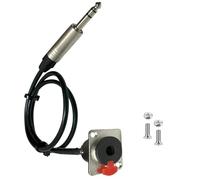Kueohse Cable Premium de 6,35 mm (1/4 Pulg.) Hembra A Macho para Montaje en Panel, para Instalaciones de Audio Profesional, Paso Sin Soldadura Tipo D.
