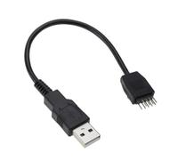 Kueohse Cable USB de 9 Pines A USB, Conector USB 2.0 Tipo A Macho A Conector Macho de 9 Pines para Placa Base.