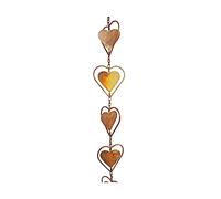 Kueohse Cadena de Lluvia de Hoja de Acero, Regalo de JardíN para Mamá, Canaletas, Colector de Lluvia para Bajante con Adaptador, Copas de Flores Gruesas E