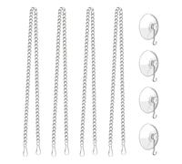 Kueohse Cadena para Colgar Vitrales con Ventosas, 4 Unidades de 50 cm para Cuadros, Atrapasoles.