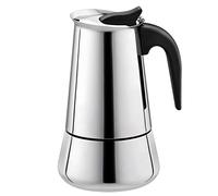 Kueohse Cafetera Moka Estufa de Café con Leche Espresso Percolador Cafetera Olla de Expreso Cafetera 100Ml Acero Inoxidable