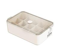 Kueohse Caja de Almacenamiento A Prueba de Polvo de Gran Capacidad para Organizador de Ropa Interior y Caja de Almacenamiento una Caja de Quince Celdas con Tapa