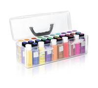 Kueohse Caja de almacenamiento para pinturas acrílicas, caja de almacenamiento para pinturas acrílicas con una capacidad de 30 para 2 onzas de pintura acrílica, caja de almacenamiento