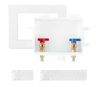 Kueohse Caja de desagüe para lavadora con desagüe central, conexión 1/2 Pex x 3/4, desagüe para válvula de lavadora