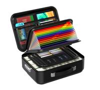Kueohse Caja de Seguridad Ignífuga para Documentos con Cerradura de Combinación, Resistente Al Agua y Al Fuego, para Documentos Importantes y Certificados.