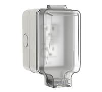 Kueohse Caja de Tomacorrientes para Exteriores, Impermeable IP66, con Cerradura, Clasificación 20 A, con Doble para Jardines, Patios y Deportes.