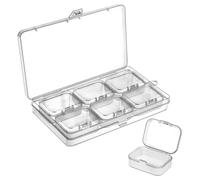 Kueohse Caja Organizadora de Cuentas Grande con 6 Cajas PequeñAs Insertadas, Organizadores de Cuentas PequeñAs y Estuches de PláStico para Almacenamiento, Cajas de Almacenamiento