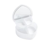 Kueohse Cajas de JoyeríA en Forma de CorazóN, Almacenamiento de JoyeríA de PláStico, Cajas de JoyeríA en Forma de CorazóN Cajas de PapeleríA CajóN Caja de Maquillaje