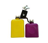 Kueohse Campana de Sambago Doble, MúSica Latina, Cencerro Amarillo y, Aldaba de Sonido Alto y Bajo, Accesorios de Pieza de Instrumento de PercusióN de Tambor