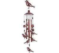 Kueohse Campanas de Viento de PáJaro Campanas de Viento de Metal una Prueba de Agua con 4 Tubos de Aluminio 6 Campanas CarillóN de Viento RomáNtico para el Hogar