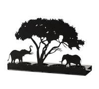 Kueohse Candelero de Metal Decoración del Hogar Candelabro Europeo de Hierro Forjado Adorno de Metal de Elefante y Ciervo B