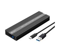 Kueohse Carcasa de Metal M.2 SSD USB 3.2 Tipo C con Disipación de, Compatible con Discos Duros de Doble Protocolo/NVMe. Caja B.