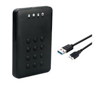 Kueohse Carcasa HDD Caja SSD Caja de Disco Duro Cifrado Caja de Disco Duro USB3.0 de 5 Gbps para Disco Duro de 2,5 Pulgadas