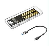 Kueohse Carcasa M2 SSD Carcasa M.2 NVME SSD Caja Portátil USB3.1 Type-C SSD Caja de Disco Duro Transparente 5Gbps para PC