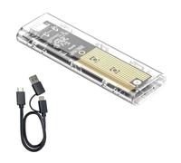 Kueohse Carcasa para SSD M.2 NVMe USB 3.2 Gen 2 de 10 Gbps, Transparente, para PC y Portátil