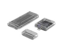 Kueohse Carcasa SSD NVMe M.2 Desmontable, Adaptador Externo M.2 A USB 3.2 Tipo C, Carcasa SSD NVME, Accesorios para Portátiles, Gris Transparente