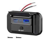 Kueohse Carga RáPida Dual USB QC3.0 y PD3.0 Salida USB RV Cargador USB de 12 V Puerto USB para AutomóVil de Corriente USB de 12 Voltios Accesorios