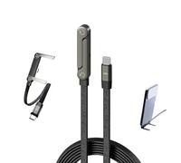 Kueohse Cargador de Cable con Soporte Oculto, Cable de Cargador 2 en 1, Soporte para Escritorio de Juegos, Cable de Cargador de Escritorio con Soporte.