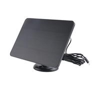 Kueohse Cargador de Panel Solar una Prueba de Agua de 10 W para CáMara de Seguridad en el Hogar Cargador Alimentado por CéLulas Solares con Cable de Carga, Negro