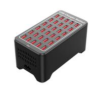 Kueohse Cargador USB 30 Puertos HUB 150W EstacióN de Carga RáPida de Escritorio de Pared Universal Dock para TeléFono MóVil Adaptador de Corriente Enchufe de la UE