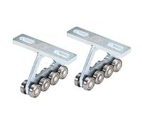 Kueohse Carretilla Elevadora de 2 Piezas para Polipasto EléCtrico PA200-1000, Conjunto de Carretilla de 8 Ruedas para Canales de Puntal de 1-5/8 Pulgadas