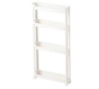 Kueohse Carrito de Almacenamiento de Baño Delgado: Carrito con Estantes Angostos para Espacios en el Inodoro, Organizador de Juntas de Puertas, Accesorio de Baño Que Ahorra Espacio