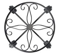 Kueohse Carrito de Planta con Ruedas Soporte de Planta Rodante, Maceta de JardíN de Hierro Resistente, Carro de Planta en Maceta con Bloqueo A