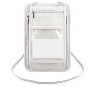 Kueohse Cartera para Pasaporte con Cuello, Organizador de Documentos, Tarjetero, Color Gris