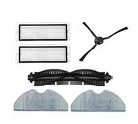 Kueohse Cepillo de Rollo, Cepillo Lateral, Filtro HEPA, PañO de Mopa, Trapo para Qihoo 360 S7 Pro, Repuestos de Aspiradora RobóTica, Accesorios
