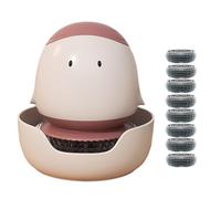 Kueohse Cepillo para Lavar Platos con Dispensador de Jabón, Cepillo para Ollas, Cepillo para Cocina, Cepillo para Lavar Platos, Ollas, Fregaderos, Cepillo para Jabón, Color Rojo