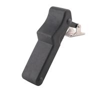 Kueohse Cerradura de Pestillo de ExtraccióN de Puerta Flexible Reemplazo de Goma Suave de 3.8 Pulgadas Negro Sobre Centro C7-10