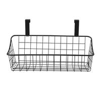 Kueohse Cesta con Gancho Rejilla Cesta de Almacenamiento CuéLguela DetráS de una Puerta o en una Baranda, sobre la Puerta del Gabinete, Negra