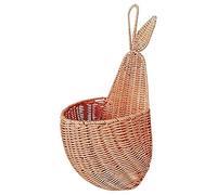 Kueohse Cesta de Almacenamiento con Forma de de RatáN Organizador de Frutas Hecho una Mano Organizador de Mimbre DecoracióN de HabitacióN de