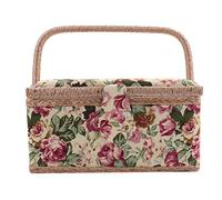 Kueohse Cesta de Costura Extra Grande, Cesta de Costura Vintage, para Almacenamiento de Agujas, Hilo, Cinta MéTrica Suministros de Costura