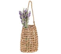 Kueohse Cesta tejida para puerta principal, cesta de flores de jacinto de agua para colgar, decoración de pared, decoración , para el hogar, jardín, despensa