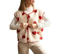 Kueohse Chaleco de Lana para Mujer Beige XL