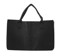 Kueohse Chimenea Bolsa de Almacenamiento de Fieltro Cesta de Periódicos Bolsa de Quemador de Fieltro Plegable Cesta Negro