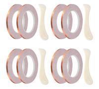 Kueohse Cinta de Lámina de Cobre con Respaldo de 5 mm para Vidrieras (8 Rollos)