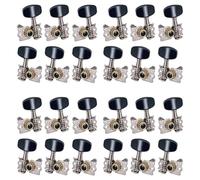 Kueohse Clavijas de AfinacióN de Guitarra 3R3L 24 Piezas Cabezales de MáQuina Abiertos Piezas de Afinadores de Clavija de AfinacióN de Guitarra FolclóRica AcúStica