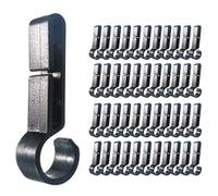 Kueohse Clips de para LáMpara Luz de Cabeza Clips de Luz para Sombrero Duro, Accesorio de, Gancho de Montaje Fácil para, Correa para Gorra 500 Piezas