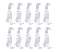 Kueohse Clips para cenefas, plástico transparente, clip de sujeción oculto para falsos falsos horizontales y piezas de persianas