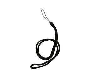 Kueohse Collar de cuerda trenzada de nailon para cámara de teléfono móvil, color negro