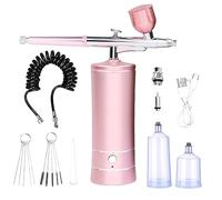 Kueohse Compresor de AeróGrafo InaláMbrico Recargable con Boquilla de 0,4 mm para Peluquero, Arte de UñAs, Maquillaje, Pintura de Modelos