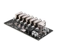 Kueohse Concentrador USB 2.0 Divisor de 1 A 7 Puertos. Módulo Concentrador USB 2.0 de A Puertos con Puerto de Alimentación de 9-24 V, Conectar y Usar, Color Negro.
