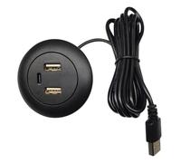 Kueohse Concentrador USB Tipo C con Orificio para Escritorio, Cargador USB, Divisor