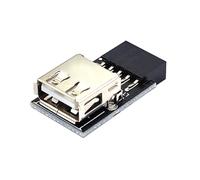 Kueohse Conector Adaptador USB de 9 Pines a 1 Puerto, Placa Base Interna de PC, Convertidor Hembra de 9 Pines a USB2.0 Tipo a para Computadora de Escritorio