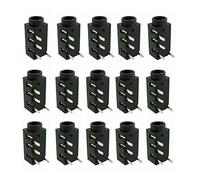 Kueohse Conector de Audio Hembra de 100 Piezas de 3,5 Mm, Conector de Auriculares Dip de, Enchufe PJ-320A