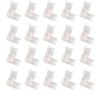 Kueohse Conector de Tira de Luz LED Conector de Ángulo Recto Tira de Luz RGB Cob 90 Grados Forma de L 5 mm